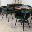 Mebel Elite Стул Elena, зеленый, плетеный, велюровый, ME.ELENA/Z/V/K - Home Club, изображение 4