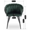 Mebel Elite Стул Elena, зеленый, плетеный, велюровый, ME.ELENA/Z/V/K - Home Club, изображение 10