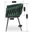 Mebel Elite Стул Elena, зеленый, плетеный, велюровый, ME.ELENA/Z/V/K - Home Club, изображение 11
