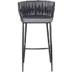 Mebel Elite Барный стул Flores, серый, велюровый, ME.FLORES/P/CZ/V/H - Home Club, изображение 3