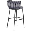 Mebel Elite Барный стул Flores, серый, велюровый, ME.FLORES/P/CZ/V/H - Home Club, изображение 4