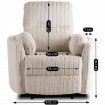Mebel Elite Раскладной кресло Raul, бежевый цвет, плюшевая ткань, ME.RAUL/BZ/SZTR/FW - Home Club, изображение 15
