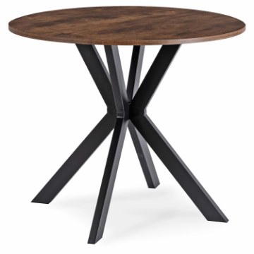 Mebel Elite Стіл Lauren 90 см, дуб рустикальний/чорний, ME.LAUREN/RU/CZ/S90 - Home Club