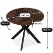 Mebel Elite Стол Lauren 90 см, дуб рустикальный/чёрный, ME.LAUREN/RU/CZ/S90 - Home Club, изображение 5