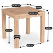 Mebel Elite Раздвижной стол Max 80–160 см, дуб Artisan, W.MAX/DA/S - Home Club, изображение 10
