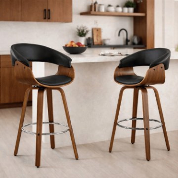 Mebel Elite Вращающийся барный стул Jersey из экокожи, ME.JERSEY/CZ/O/DG/E/H - Home Club