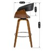 Mebel Elite Вращающийся барный стул Jersey из экокожи, ME.JERSEY/CZ/O/DG/E/H - Home Club, изображение 8