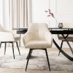 Mebel Elite Обертове крісло Larisa кремового кольору з тканини букле, ME.LARISA/KR/CZ/TB/K - Home Club, зображення 3