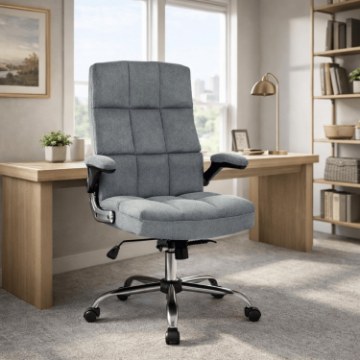 Mebel Elite Вращающееся кресло London, серого цвета, ME.LONDON/P/T/FO - Home Club