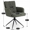 Mebel Elite Вращающееся кресло Akita, зеленое, из вельвета, ME.AKITA/Z/SZTR/K - Home Club, изображение 11