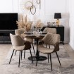 Mebel Elite Стул Dakota, бежевый/орех, велюр, ME.DAKOTA/BZ/O/V/K - Home Club, изображение 2