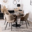 Mebel Elite Стул Dakota, бежевый/орех, велюр, ME.DAKOTA/BZ/O/V/K - Home Club, изображение 3