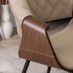 Mebel Elite Стул Dakota, бежевый/орех, велюр, ME.DAKOTA/BZ/O/V/K - Home Club, изображение 6