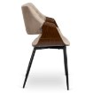 Mebel Elite Стул Dakota, бежевый/орех, велюр, ME.DAKOTA/BZ/O/V/K - Home Club, изображение 9