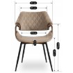 Mebel Elite Стул Dakota, бежевый/орех, велюр, ME.DAKOTA/BZ/O/V/K - Home Club, изображение 11