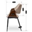 Mebel Elite Стул Dakota, бежевый/орех, велюр, ME.DAKOTA/BZ/O/V/K - Home Club, изображение 12
