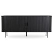 Mebel Elite Комод Trish 180 см, двухдверный, с выдвижными ящиками, черный, ME.TRISH/CZ/KOM180 - Home Club, изображение 5