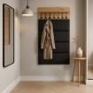Mebel Elite Настінна вішалка Prato 80 см, дуб Artisan/графіт, W.PRATO/110/DA/PAN - Home Club, зображення 2