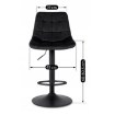 Mebel Elite Барный стул Arcos 2, черный, велюровый, ME.ARCOS2/CZ/V/H - Home Club, изображение 7