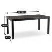 Mebel Elite Садовий стіл Argos 160–210 см, темно-сірий дуб/чорний, ME.ARGOS/160-210/P/CZ/OGR/S - Home Club, зображення 8