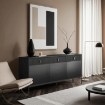 Mebel Elite Комода Marcos 154 см, рифлена, чорна, W.MAGGIORE/CZ/KOM3D3S - Home Club, зображення 2
