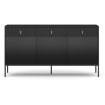 Mebel Elite Комода Marcos 154 см, рифлена, чорна, W.MAGGIORE/CZ/KOM3D3S - Home Club, зображення 4