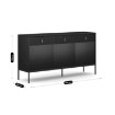 Mebel Elite Комода Marcos 154 см, рифлена, чорна, W.MAGGIORE/CZ/KOM3D3S - Home Club, зображення 6