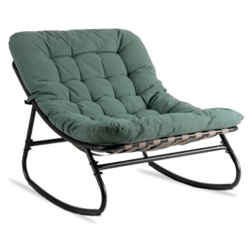 Mebel Elite Крісло-гойдалка Aurora, зелене, ME.AURORA/Z/T/FW - Home Club