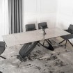 Mebel Elite Комплект: стол Luigi 160–240 см (серый мрамор/чёрный) и 4 стула Paul (тёмно-серые), LUIGI/P/CZ/S160-240/PAUL/CZ/T/Z4/K - Home Club, изображение 3