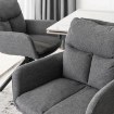 Mebel Elite Комплект: стол Luigi 160–240 см (серый мрамор/чёрный) и 4 стула Paul (тёмно-серые), LUIGI/P/CZ/S160-240/PAUL/CZ/T/Z4/K - Home Club, изображение 6