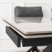Mebel Elite Комплект: стол Luigi 160–240 см (серый мрамор/чёрный) и 4 стула Paul (тёмно-серые), LUIGI/P/CZ/S160-240/PAUL/CZ/T/Z4/K - Home Club, изображение 8