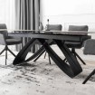 Mebel Elite Комплект: стол Luigi 160–240 см (серый мрамор/чёрный) и 4 стула Paul (тёмно-серые), LUIGI/P/CZ/S160-240/PAUL/CZ/T/Z4/K - Home Club, изображение 9