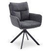 Mebel Elite Комплект: стол Luigi 160–240 см (серый мрамор/чёрный) и 4 стула Paul (тёмно-серые), LUIGI/P/CZ/S160-240/PAUL/CZ/T/Z4/K - Home Club, изображение 13