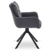 Mebel Elite Комплект: стол Luigi 160–240 см (серый мрамор/чёрный) и 4 стула Paul (тёмно-серые), LUIGI/P/CZ/S160-240/PAUL/CZ/T/Z4/K - Home Club, изображение 15
