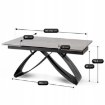 Mebel Elite Комплект: стол Luigi 160–240 см (серый мрамор/чёрный) и 4 стула Paul (тёмно-серые), LUIGI/P/CZ/S160-240/PAUL/CZ/T/Z4/K - Home Club, изображение 18