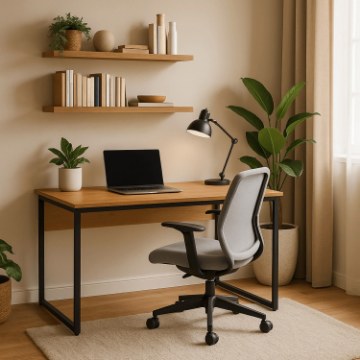 Mebel Elite Письменный стол Ross 120 см, дуб золотистый/чёрный, ME.ROSS/D/CZ/B - Home Club