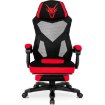 Mebel Elite Ігрове обертове крісло Bing з підніжкою, чорне/червоне, ME.BING/CZ/CZR/T/FO - Home Club, зображення 3