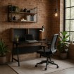 Mebel Elite Игровой стол Ice 138,5 см, черный/дуб «Сонома», ME.ICE/DS/CZ/B - Home Club, изображение 2