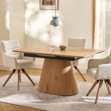 Mebel Elite Стол Lizbona, керамический, раскладной, 160–200 см, дуб/дуб, ME.LIZBONA/D/CER/S160-200 - Home Club