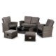 Mebel Elite Комплект садових меблів Delgado, сірий, ME.DELGADO/P/RT/OGR/ZES - Home Club