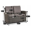 Mebel Elite Комплект садовой мебели Delgado, серый, ME.DELGADO/P/RT/OGR/ZES - Home Club, изображение 12