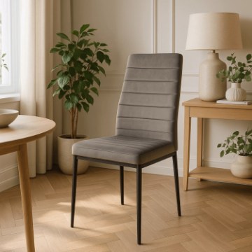 Mebel Elite Стілець Naris сірий велюровий, ME.NARIS/P/CZ/V/K - Home Club