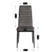 Mebel Elite Стул Naris, серый, велюровый, ME.NARIS/P/CZ/V/K - Home Club, изображение 6