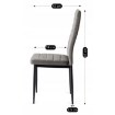 Mebel Elite Стул Naris, серый, велюровый, ME.NARIS/P/CZ/V/K - Home Club, изображение 7