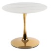 Mebel Elite Стол Sander 89 см, керамический, бело-золотой, ME.SANDER/B/ZL/S - Home Club