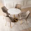 Mebel Elite Стол Sander 89 см, керамический, бело-золотой, ME.SANDER/B/ZL/S - Home Club, изображение 2