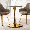 Mebel Elite Стол Sander 89 см, керамический, бело-золотой, ME.SANDER/B/ZL/S - Home Club, изображение 4