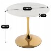 Mebel Elite Стол Sander 89 см, керамический, бело-золотой, ME.SANDER/B/ZL/S - Home Club, изображение 6