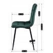 Mebel Elite Стул Peru, зеленый, велюровый, ME.PERU/Z/V/K - Home Club, изображение 5