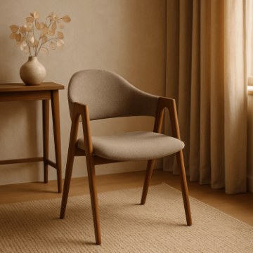 Mebel Elite Стілець Ruiz, бежевий/горіх, ME.RUIZ/BZ/O/T/K - Home Club